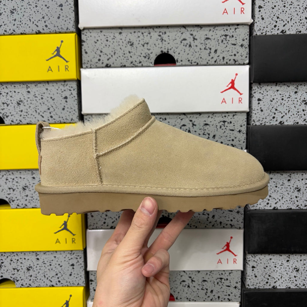 UGG Sand Low-Cut Mini Slip-On Shoes with Plush Lining