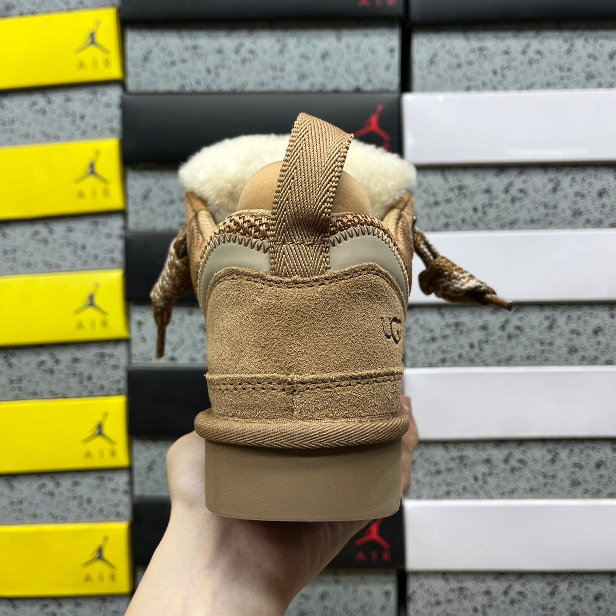 UGG Lowmel Chestnut Chunky Lace-Up Sneakers