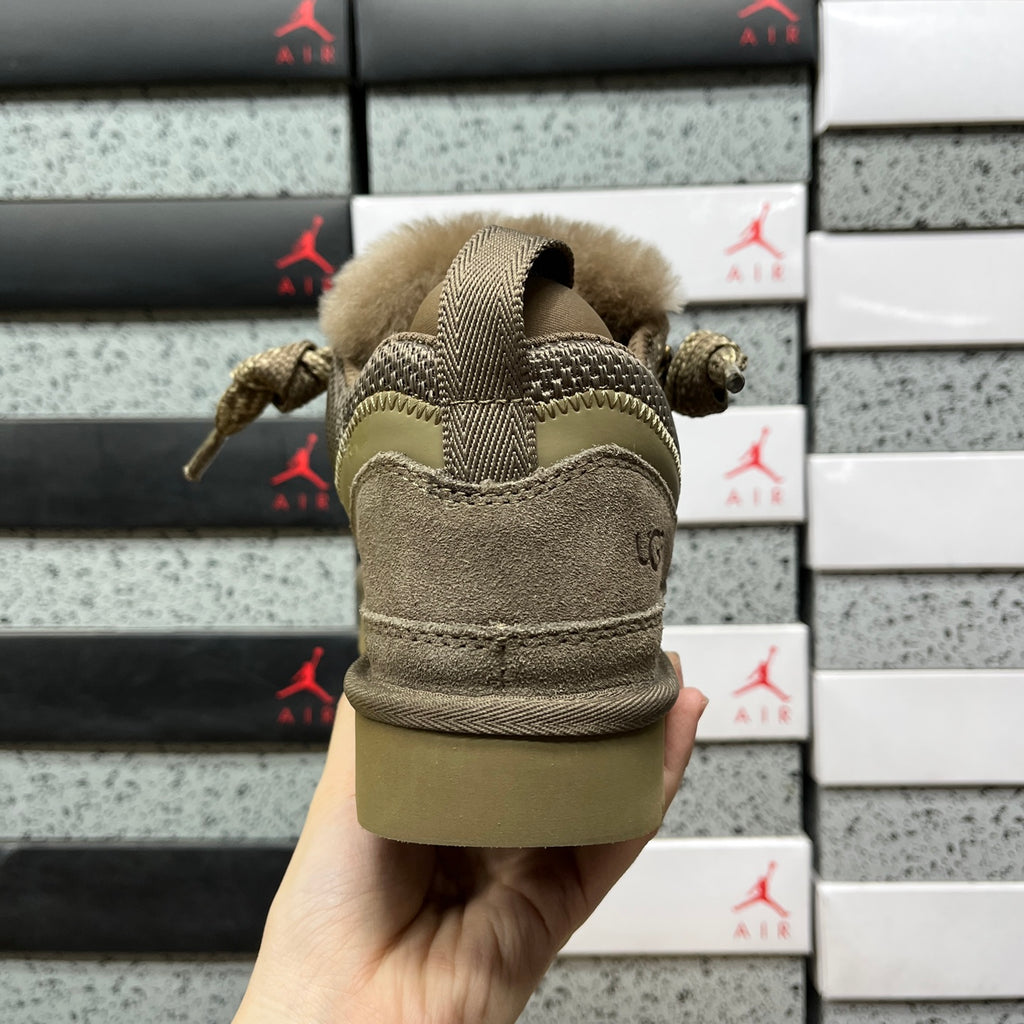 UGG Lowmel Smoky Brown Chunky Lace-Up Sneakers