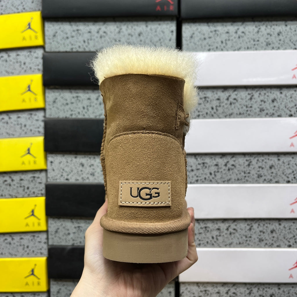 UGG Chestnut Mini Bailey Button II Ankle Boots