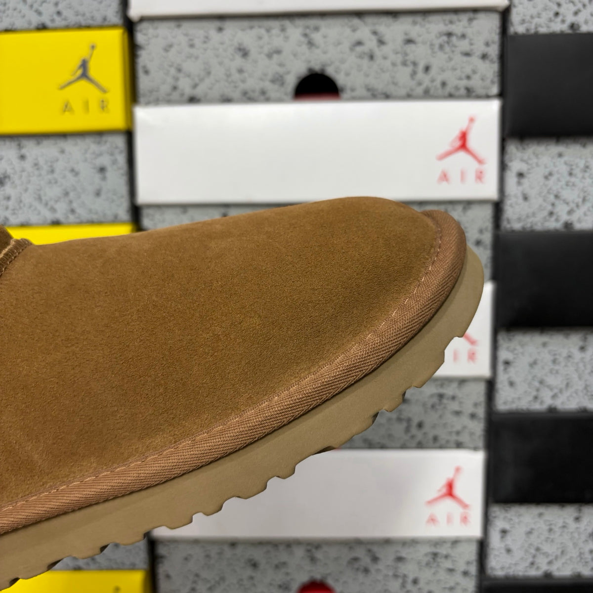UGG Chestnut Low-Cut Mini Slip-On Shoes with Plush Lining