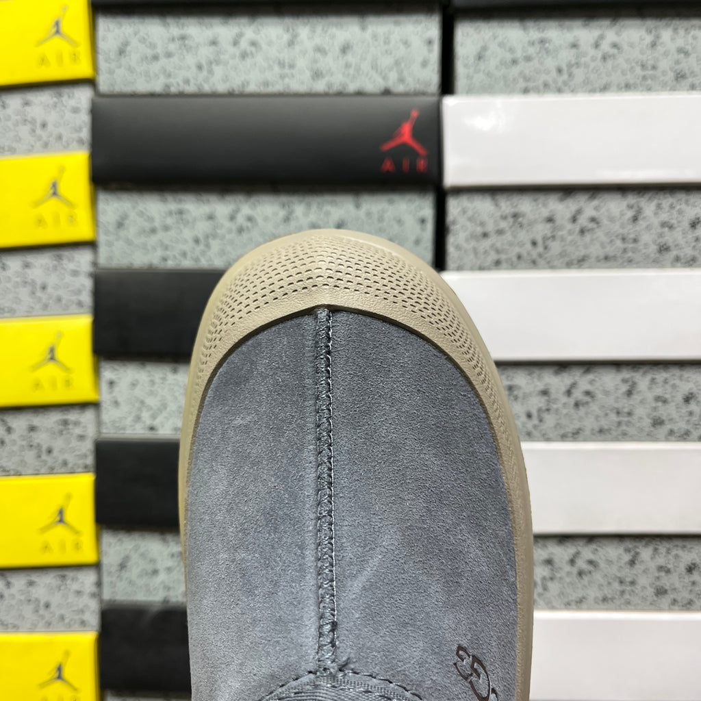 UGG Asphalt Gray Drawstring Slip-On Shoes with Chunky Sole