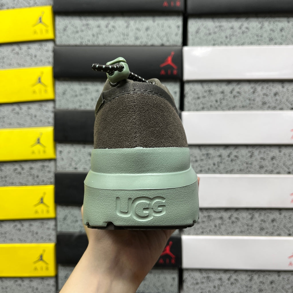 UGG Dark Taupe Slip-On Shoes with Mint Green Chunky Sole