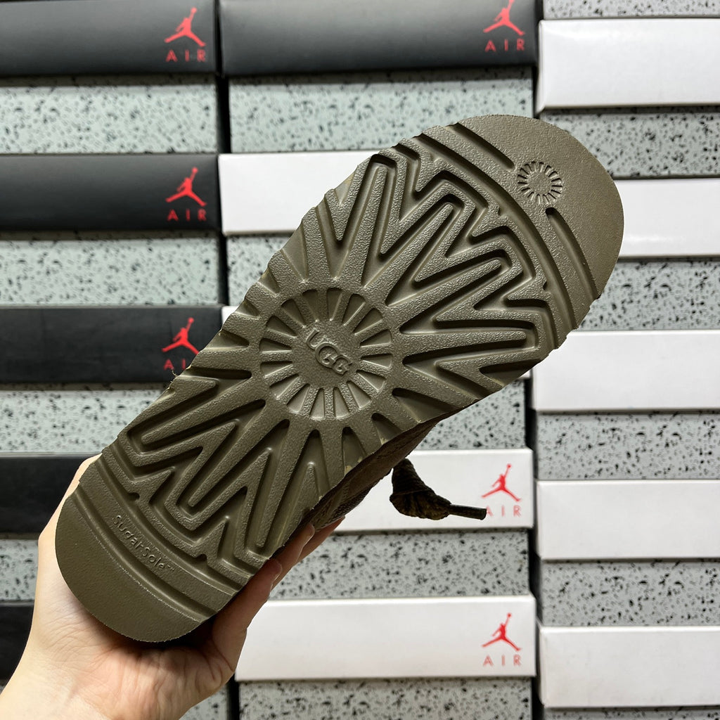 UGG Lowmel Smoky Brown Chunky Lace-Up Sneakers