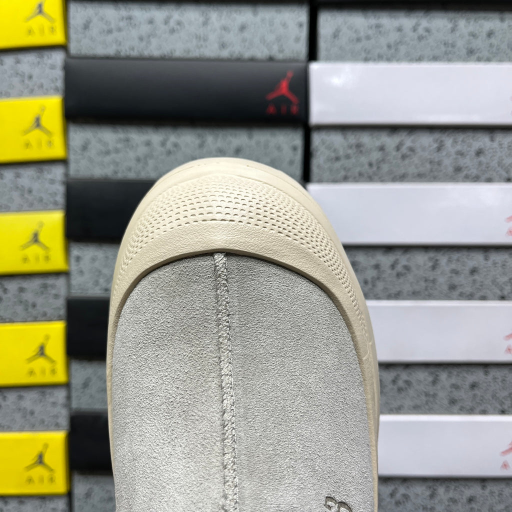 UGG Mist Gray Drawstring Slip-On Shoes with Chunky Cream Sole