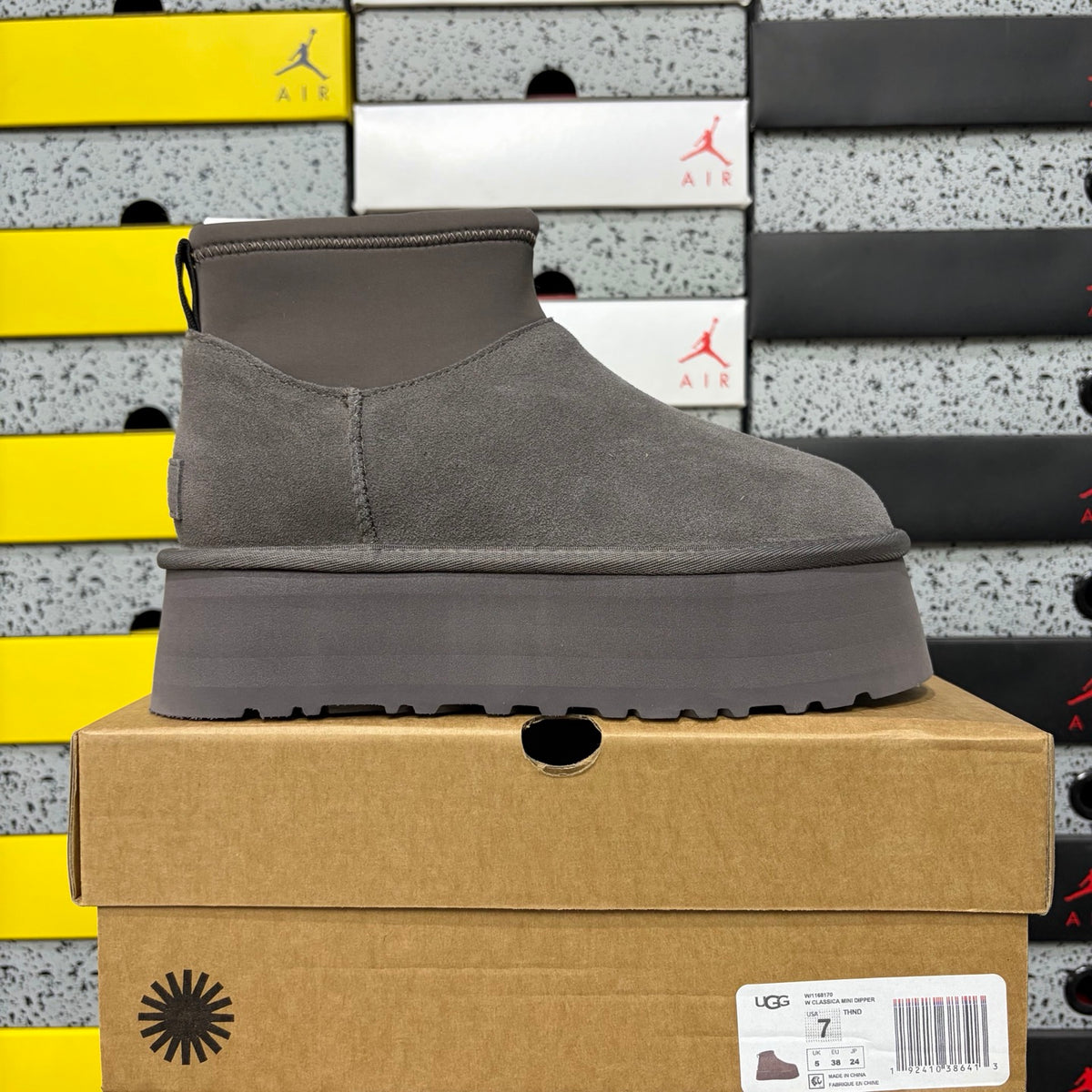 UGG Thundercloud Gray Platform Ankle Boots
