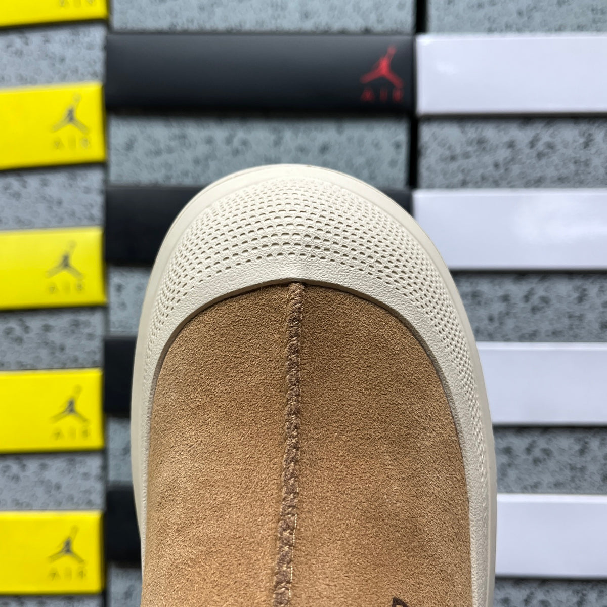 UGG Chestnut Drawstring Slip-On Shoes with Cream Chunky Sole