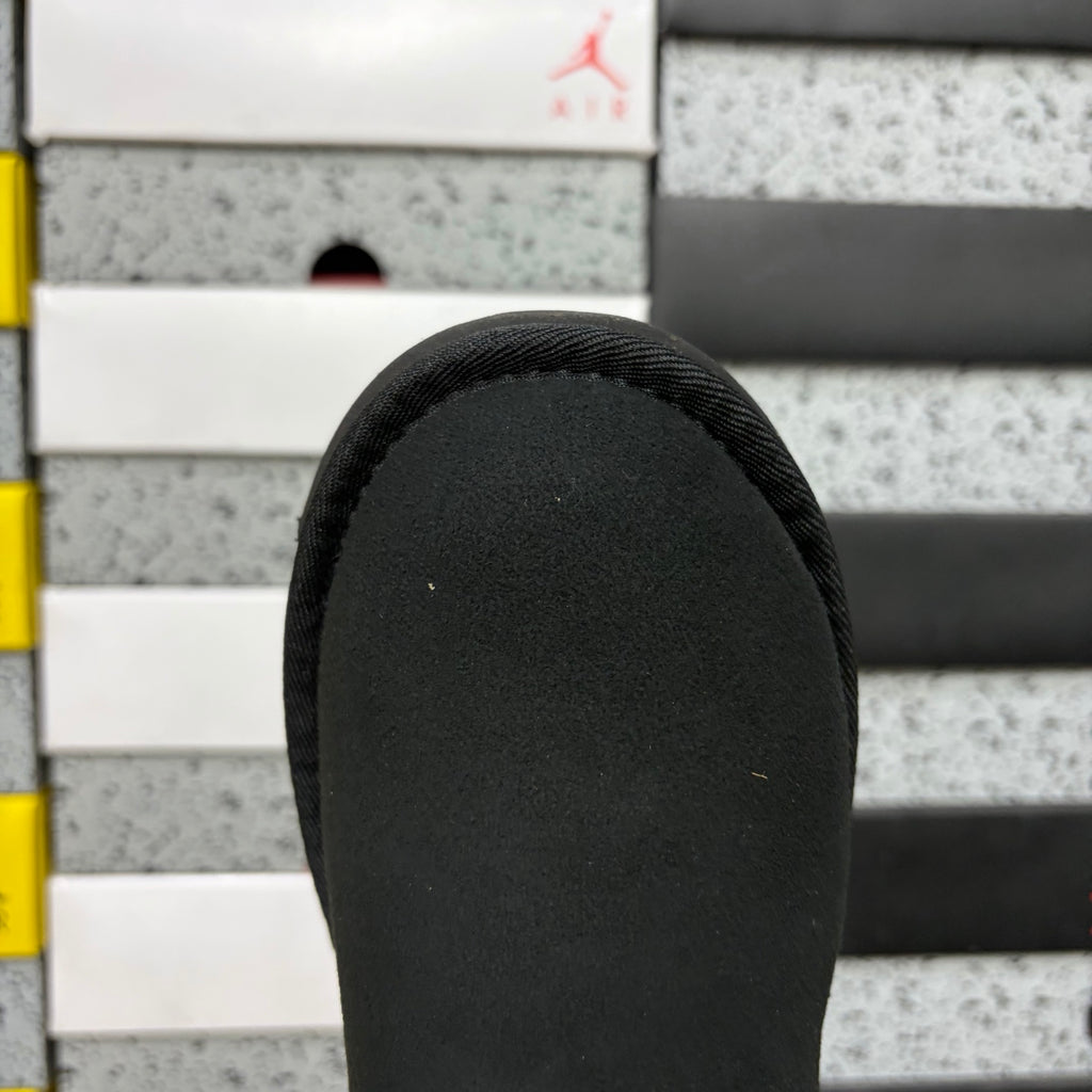 UGG Black Classic Mini Ankle Boots with Plush Lining