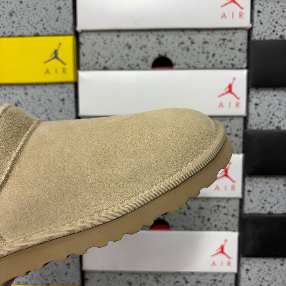 UGG Sand Low-Cut Mini Slip-On Shoes with Plush Lining