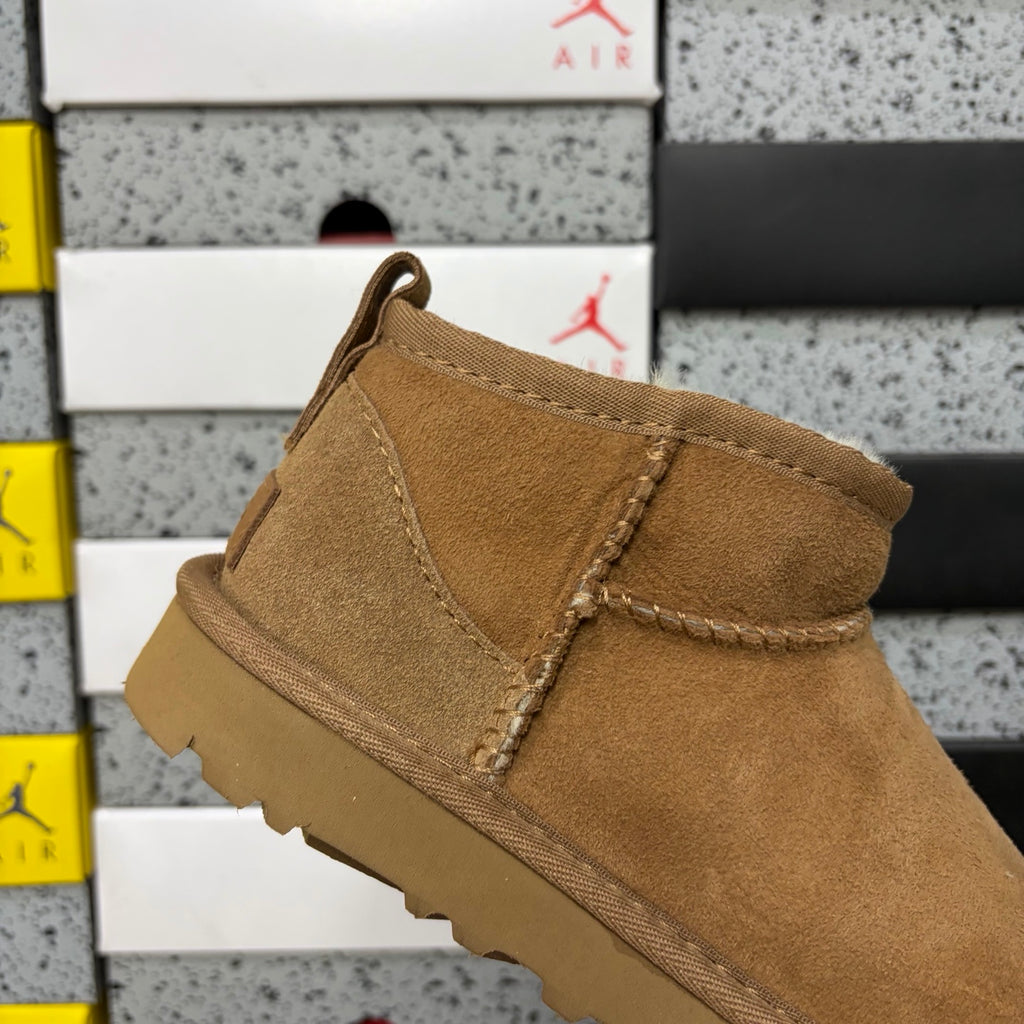 UGG Chestnut Ultra Mini Ankle Boots with Plush Lining