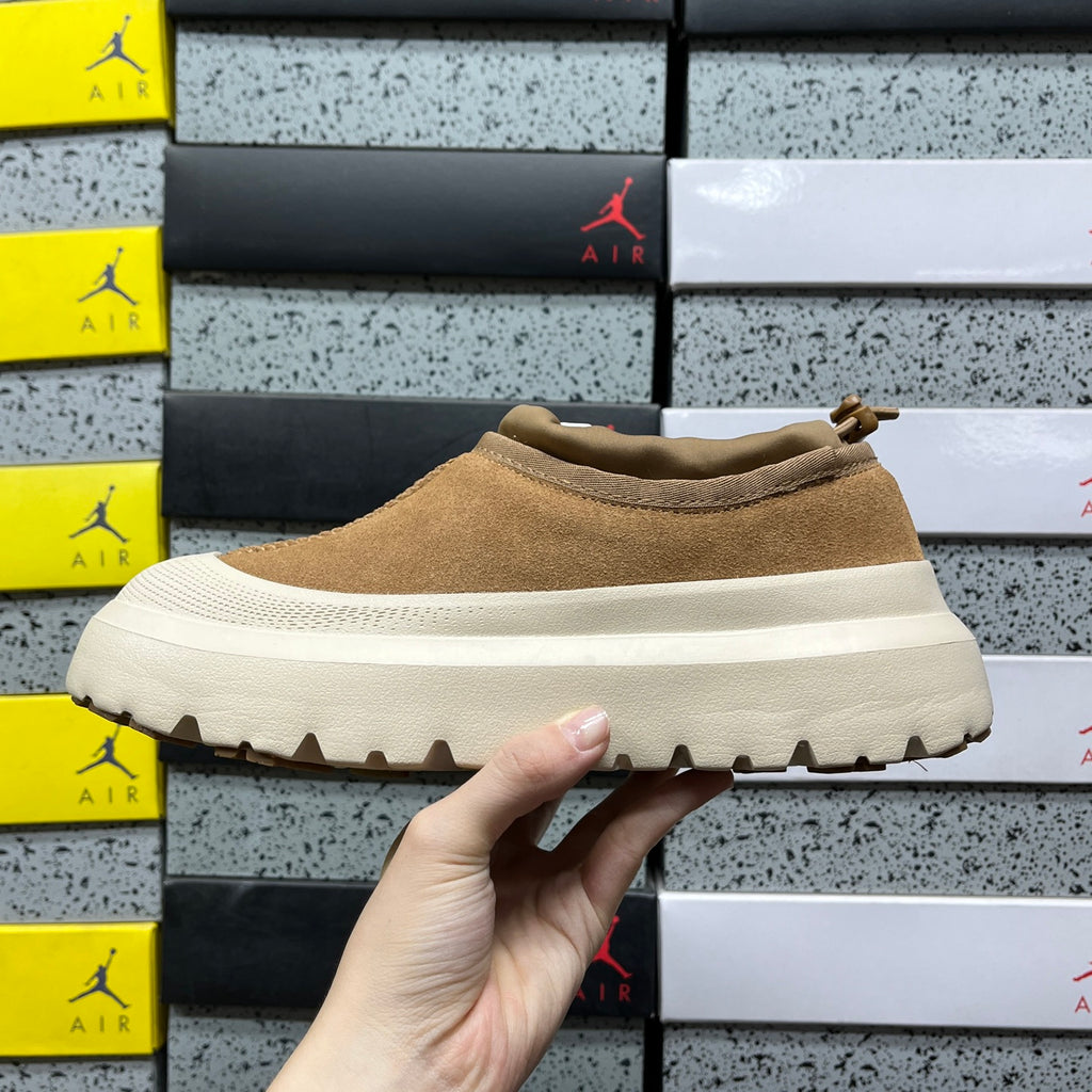 UGG Chestnut Drawstring Slip-On Shoes with Cream Chunky Sole