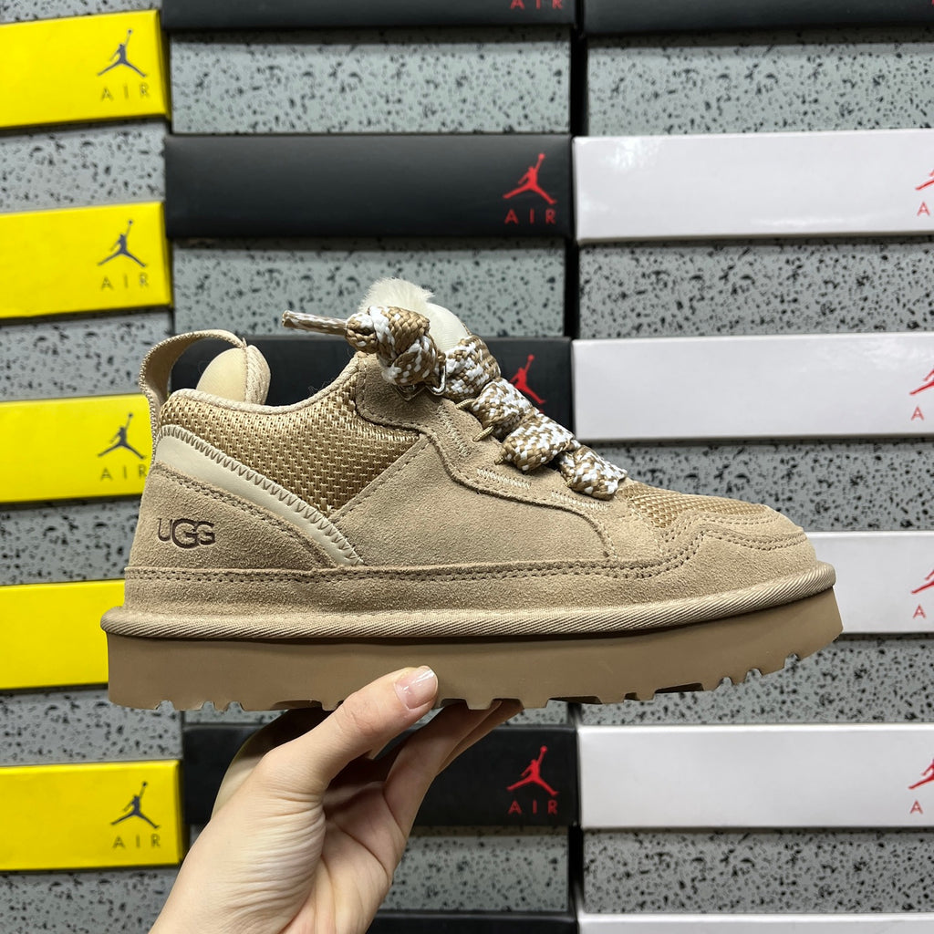 UGG Lowmel Sand Chunky Lace-Up Sneakers