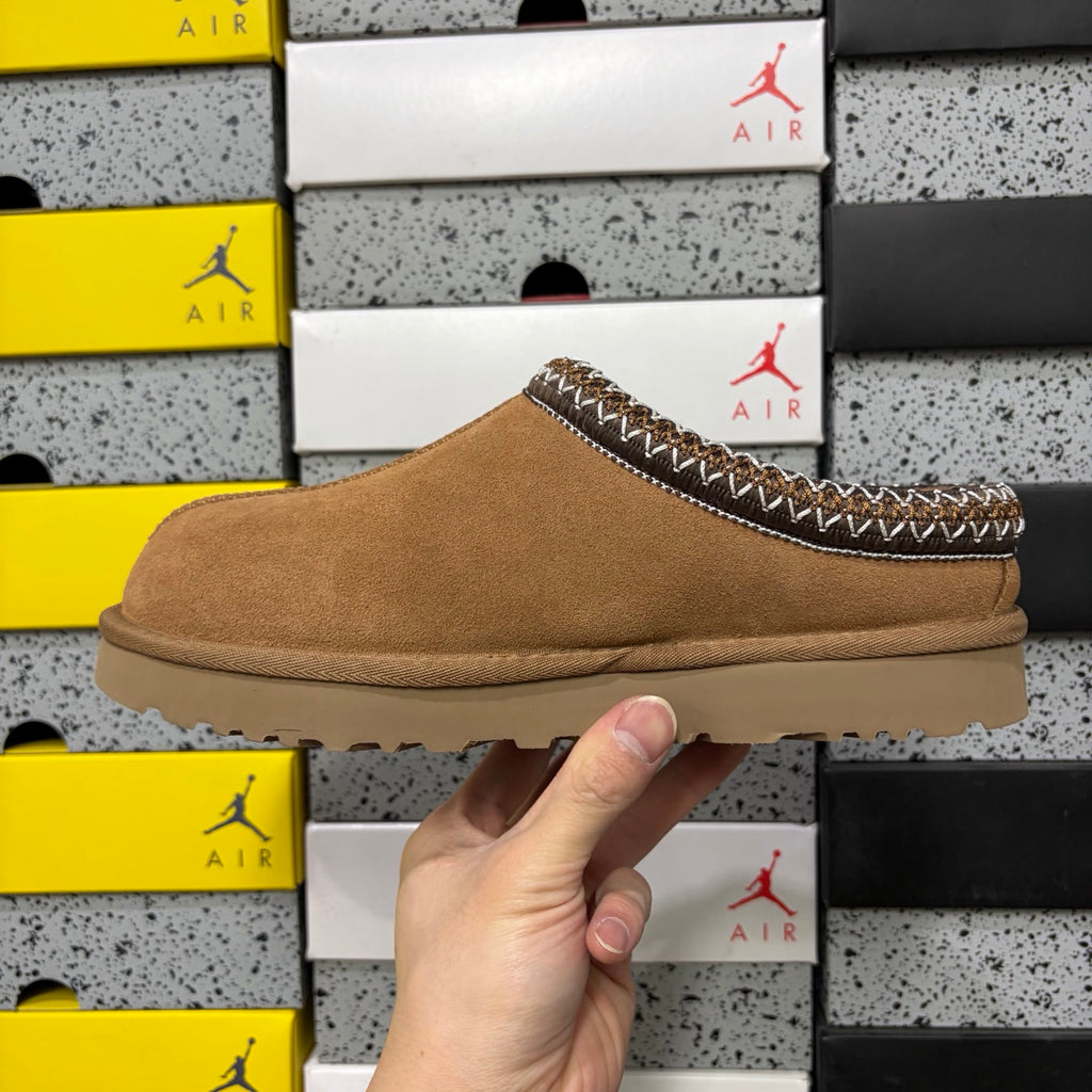 UGG Chestnut Slip-On Slippers with Contrast Braided Trim