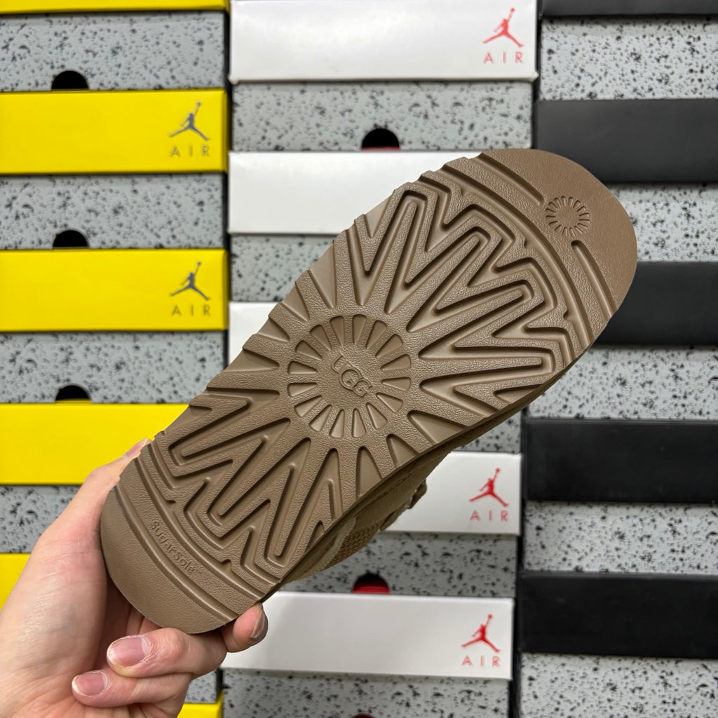UGG Sand Low-Top Sneakers with Oversized Patterned Laces