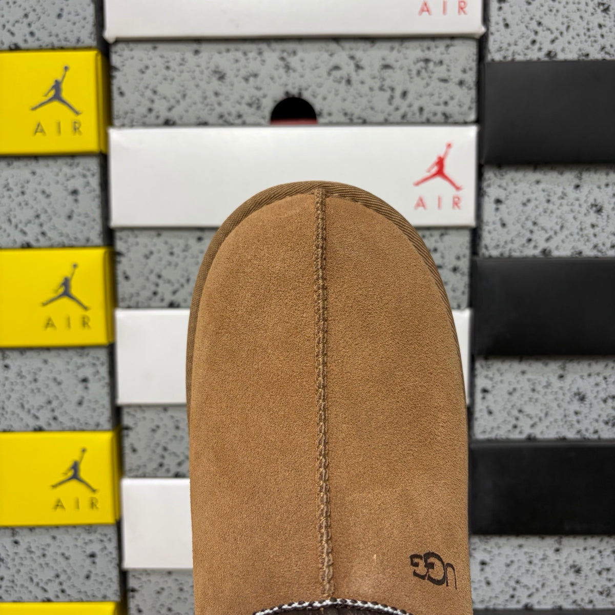 UGG Chestnut Slip-On Slippers with Contrast Braided Trim