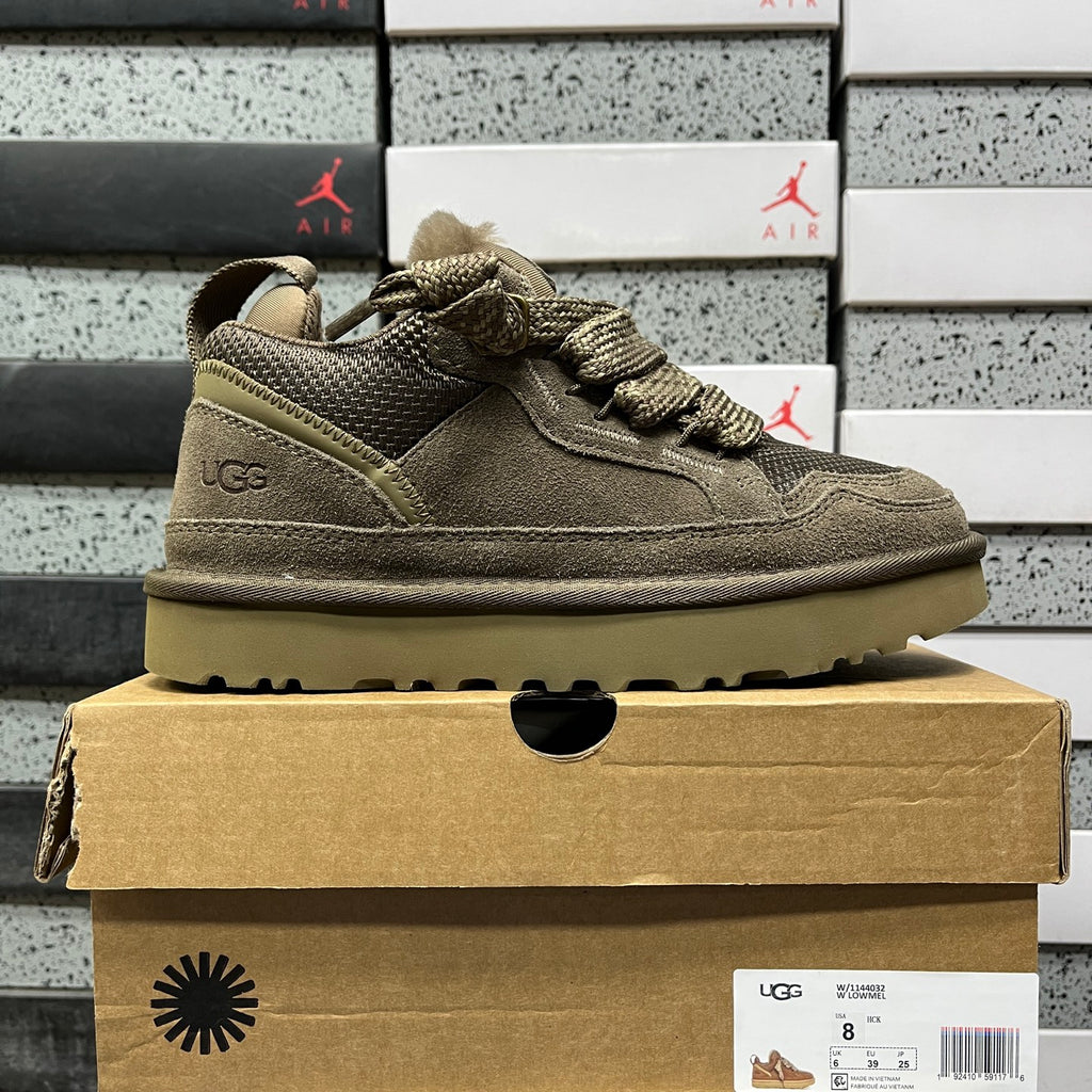UGG Lowmel Smoky Brown Chunky Lace-Up Sneakers