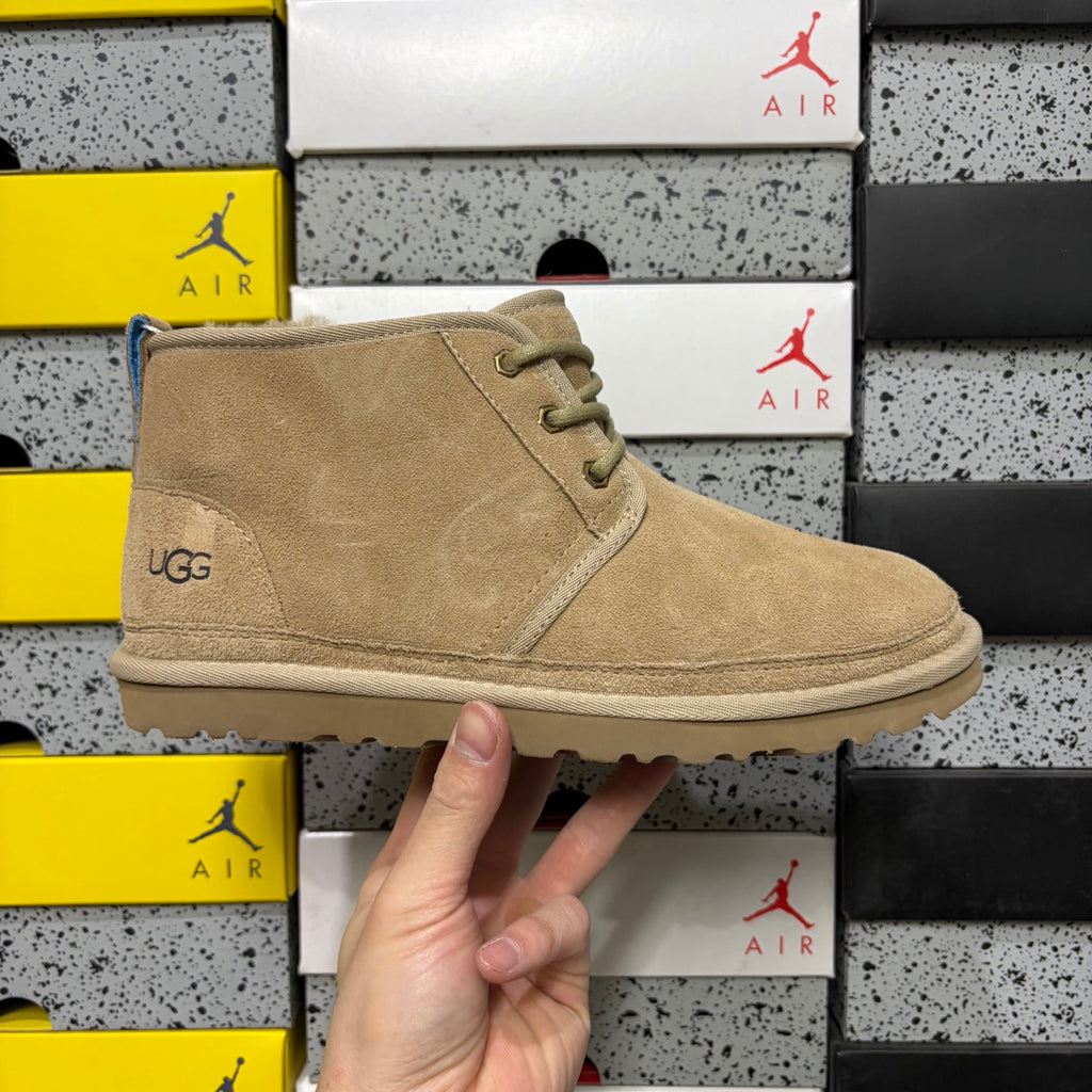 UGG Sand Lace-Up Chukka Ankle Boots with Plush Lining