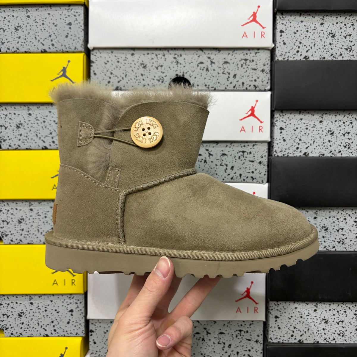 UGG Antelope Brown Button Winter Boots
