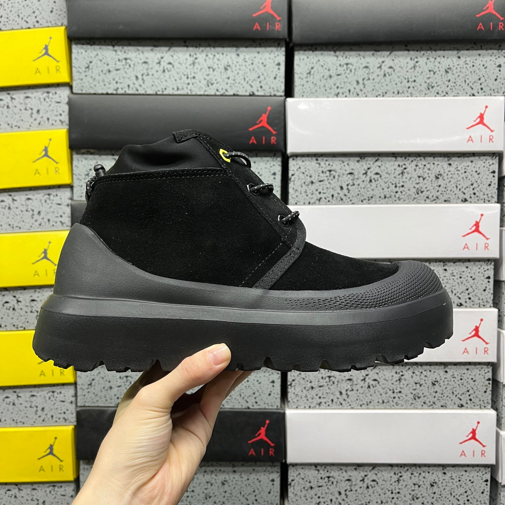 UGG Black Neumel Lace-Up Chunky Sole Ankle Boots
