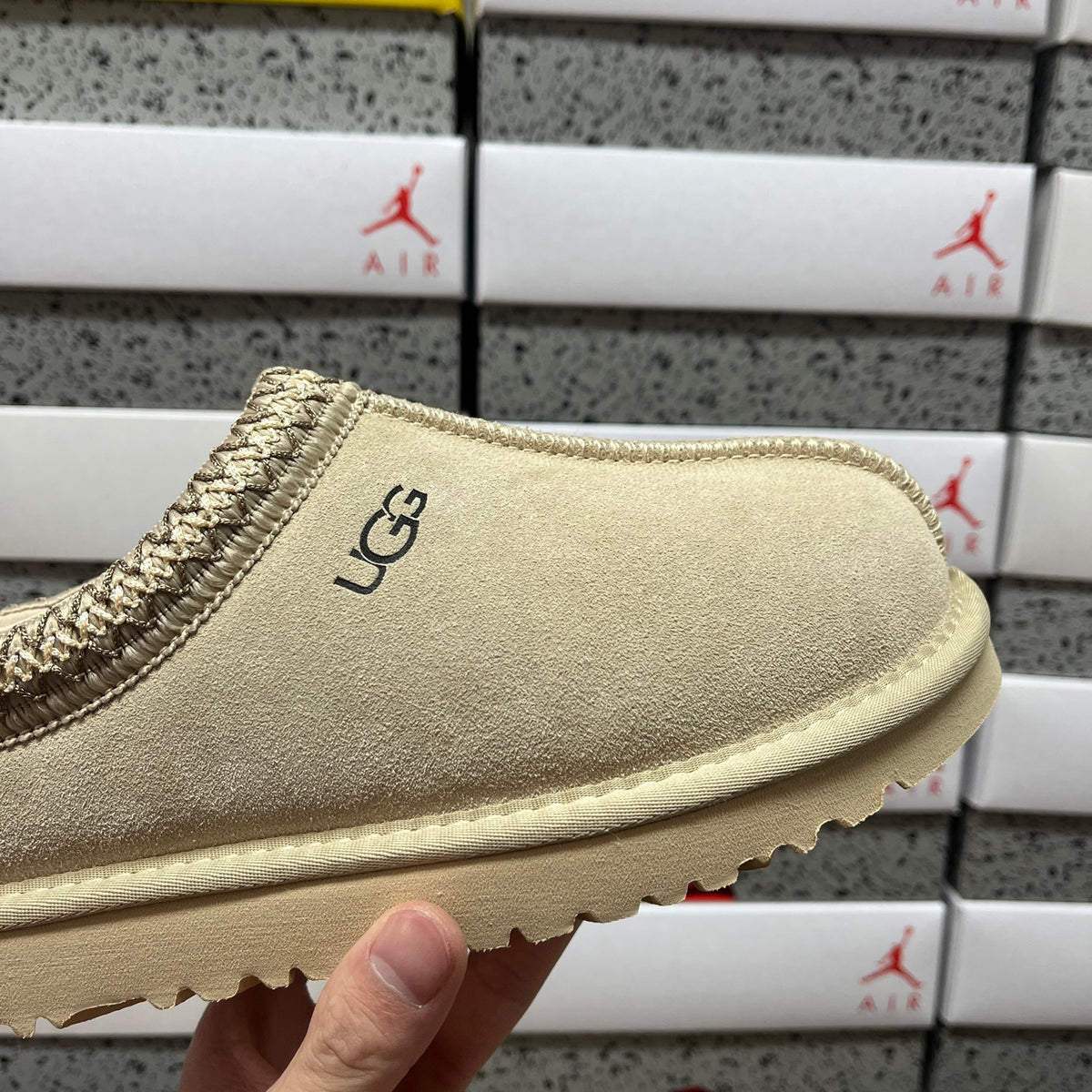 UGG Mustard Seed Slip-On Slippers with Braided Trim