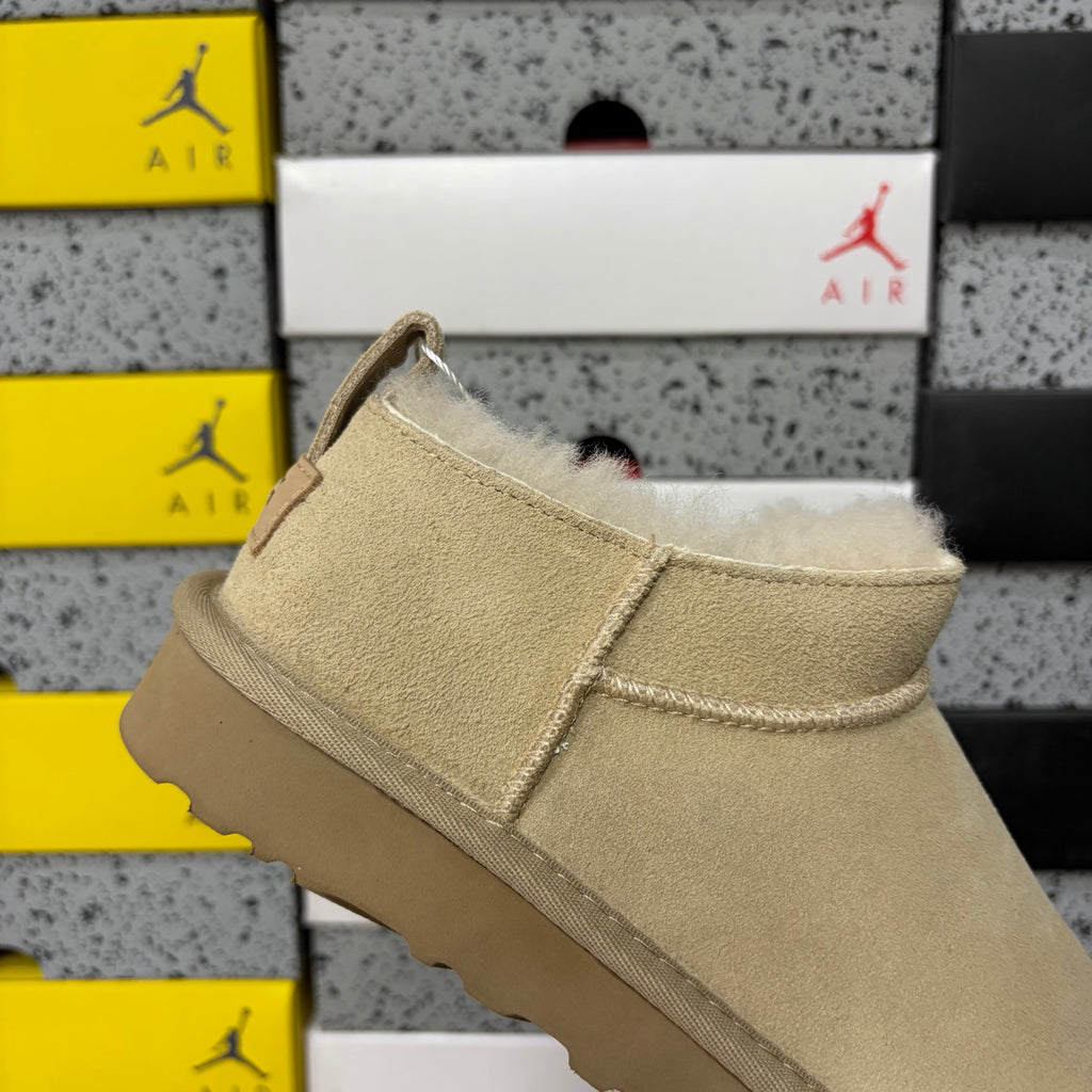 UGG Sand Low-Cut Mini Slip-On Shoes with Plush Lining