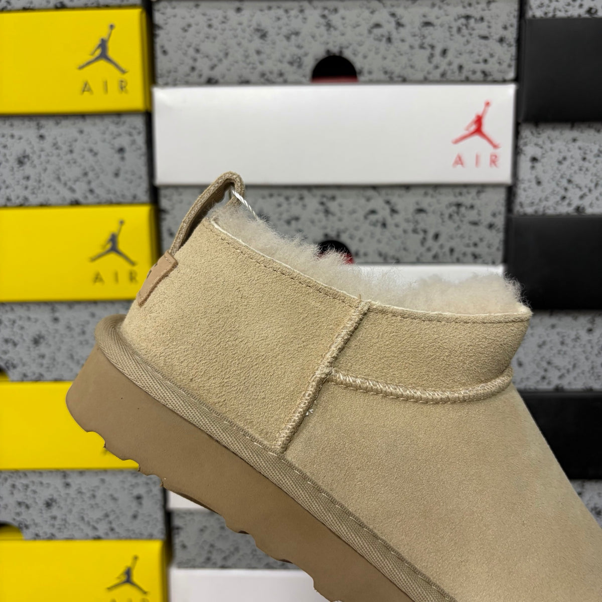 UGG Sand Low-Cut Mini Slip-On Shoes with Plush Lining
