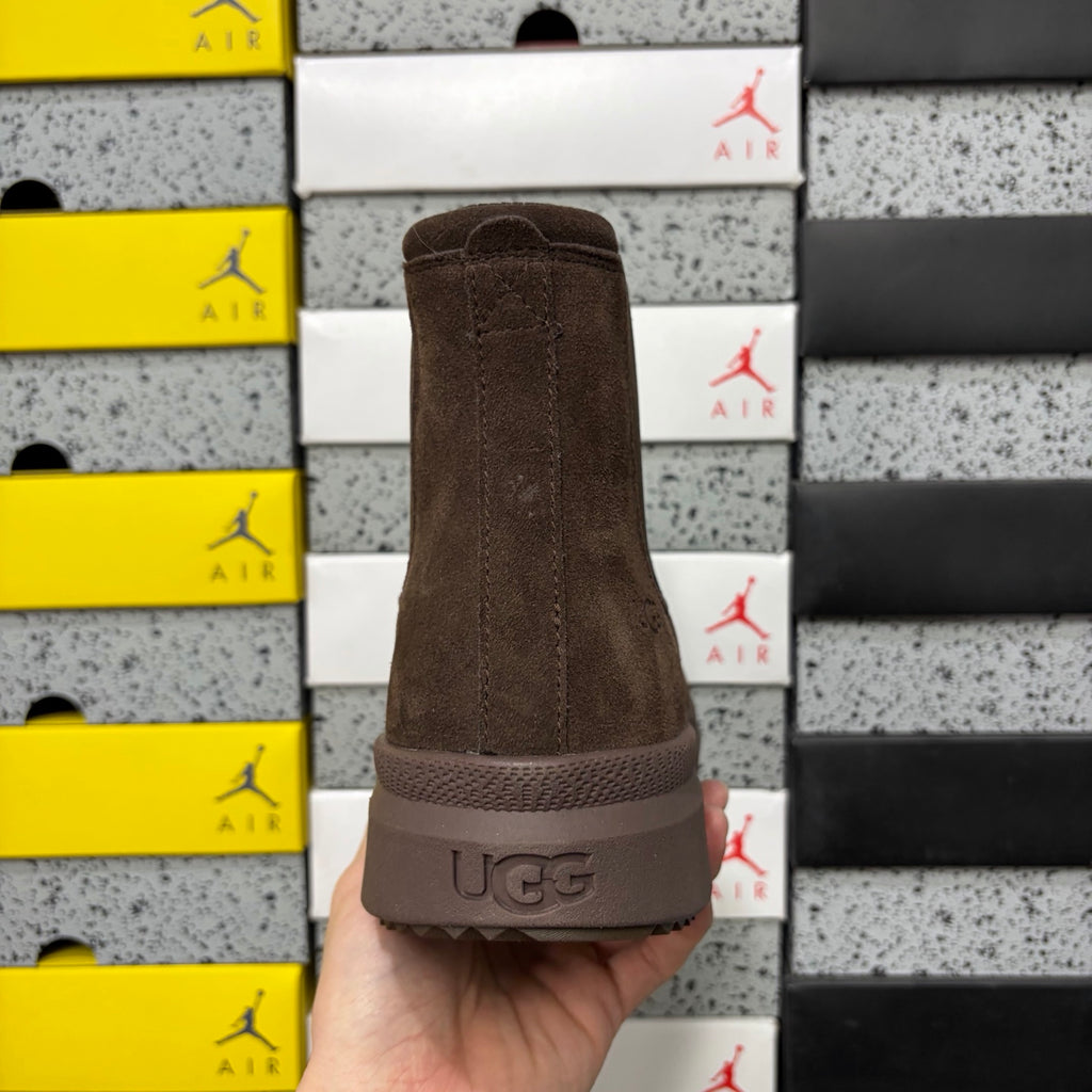 UGG Chocolate Brown Chelsea Ankle Boots with Chunky Lug Sole
