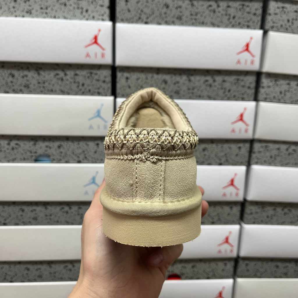 UGG Mustard Seed Slip-On Slippers with Braided Trim