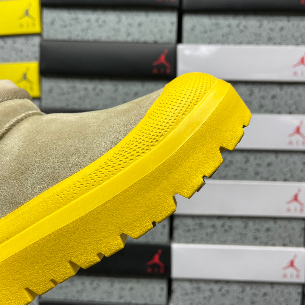 UGG Tasman Sand & Yellow Chunky Sole Ankle Boots