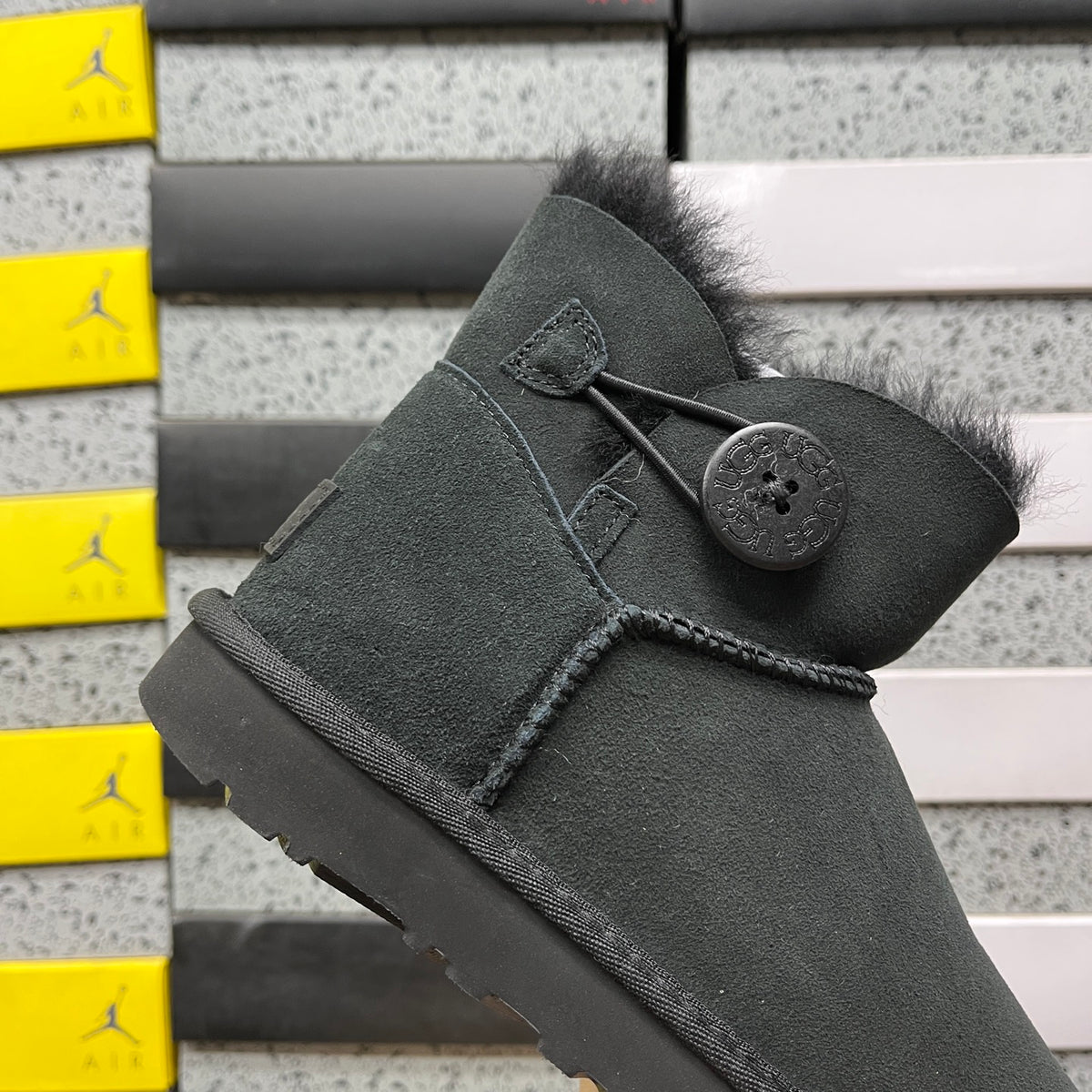 UGG Black Mini Bailey Button II Ankle Boots