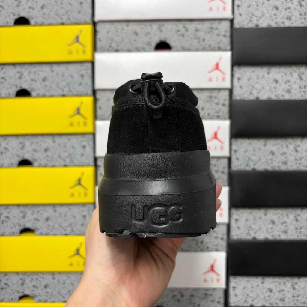 UGG Black Slip-On Shoes with Toggle Collar and Chunky Lug Sole