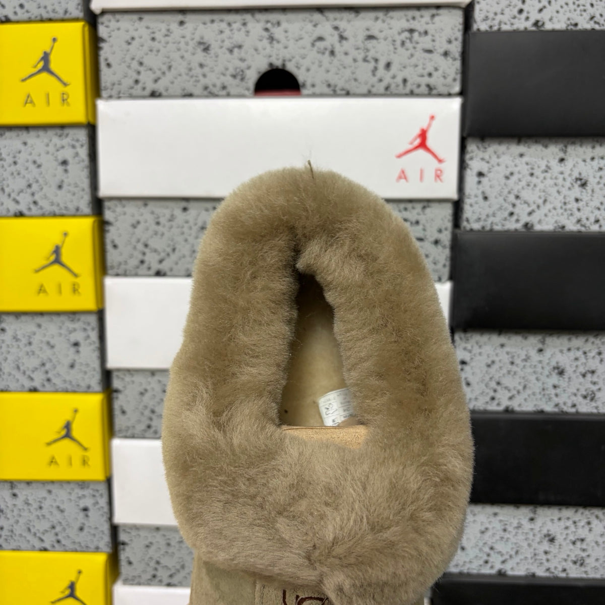 UGG Antelope Brown Slip-On Shoes with Plush Collar