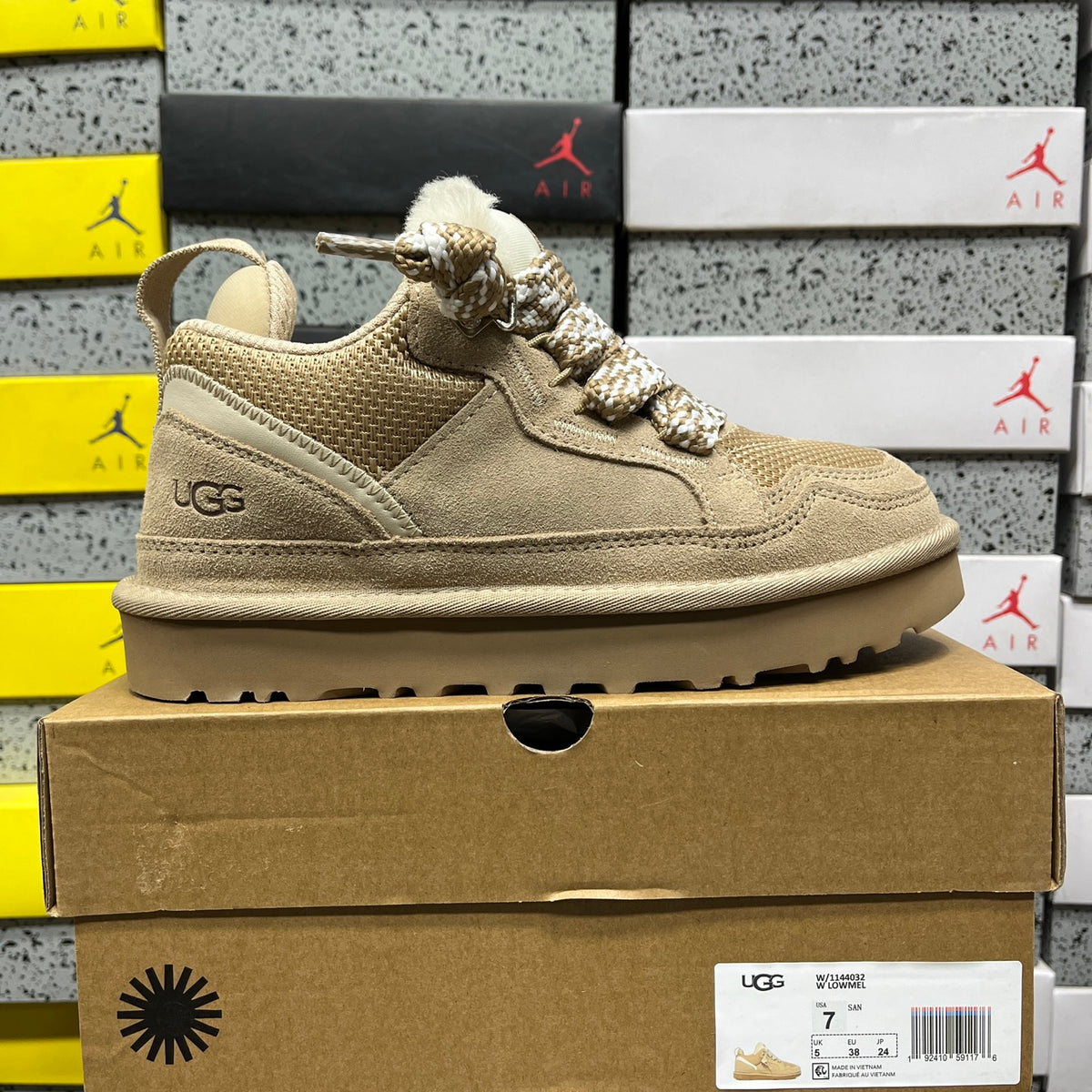 UGG Lowmel Sand Chunky Lace-Up Sneakers