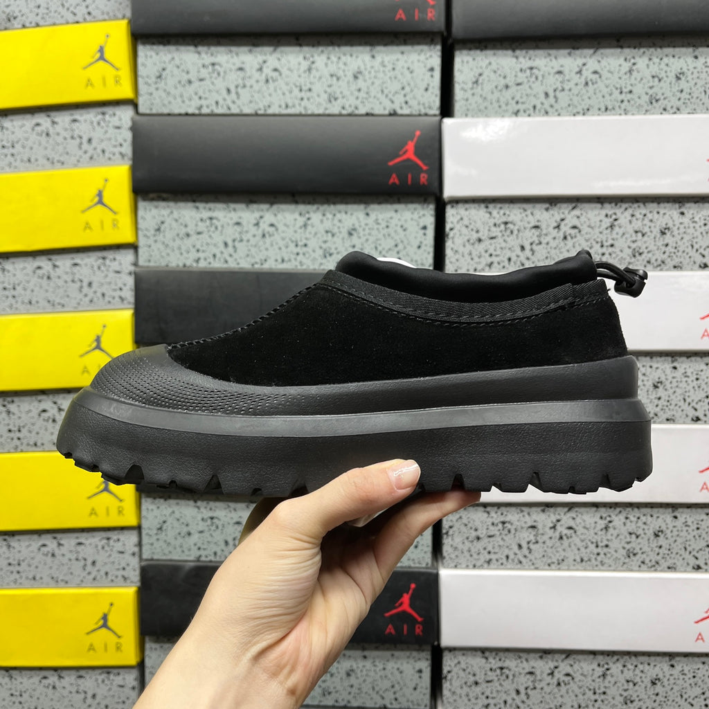UGG Black Drawstring Slip-On Shoes with Chunky Sole