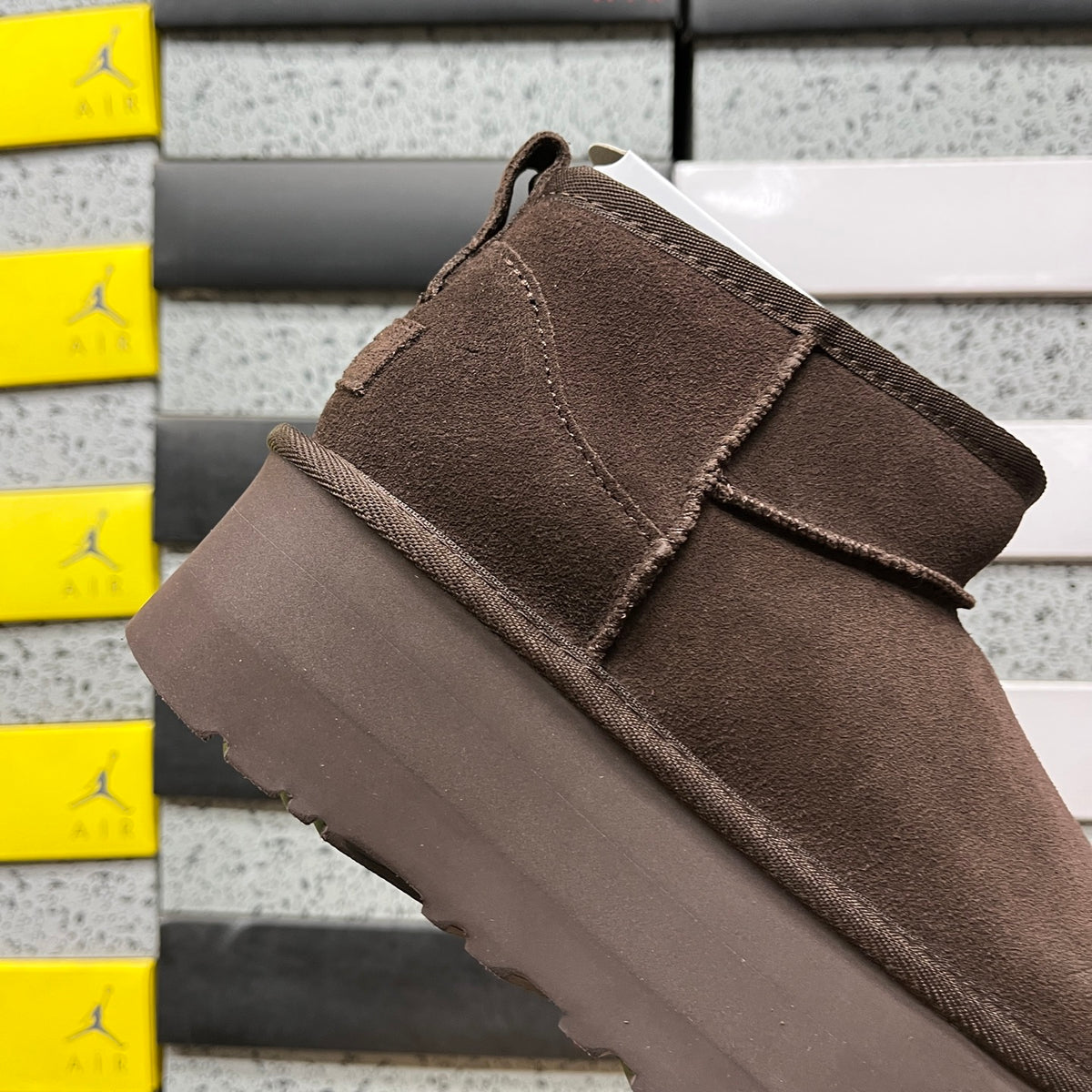 UGG Chocolate Brown Ultra Mini Platform Ankle Boots