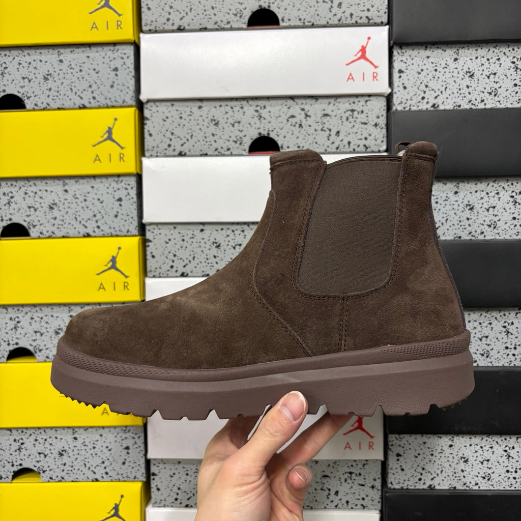 UGG Chocolate Brown Chelsea Ankle Boots with Chunky Lug Sole