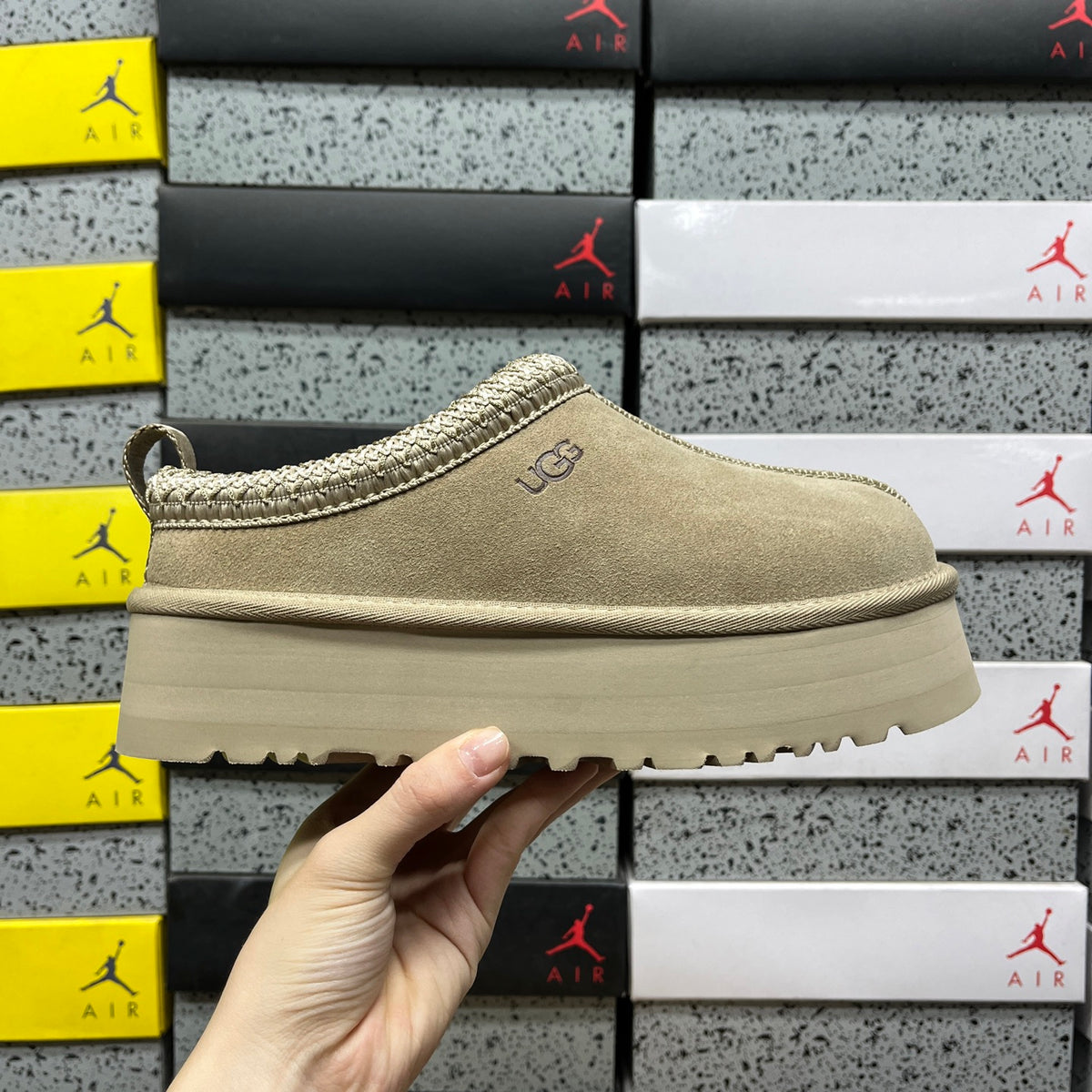 UGG Mustard Seed Platform Slip-On Shoes with Woven Trim