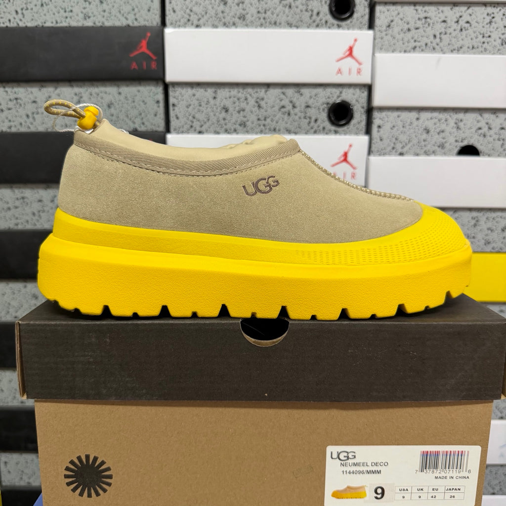 UGG Sand Slip-On Shoes with Bright Yellow Chunky Lug Sole