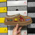 UGG Chestnut Cartoon-Embroidered Slip-On Shoes with Braided Trim