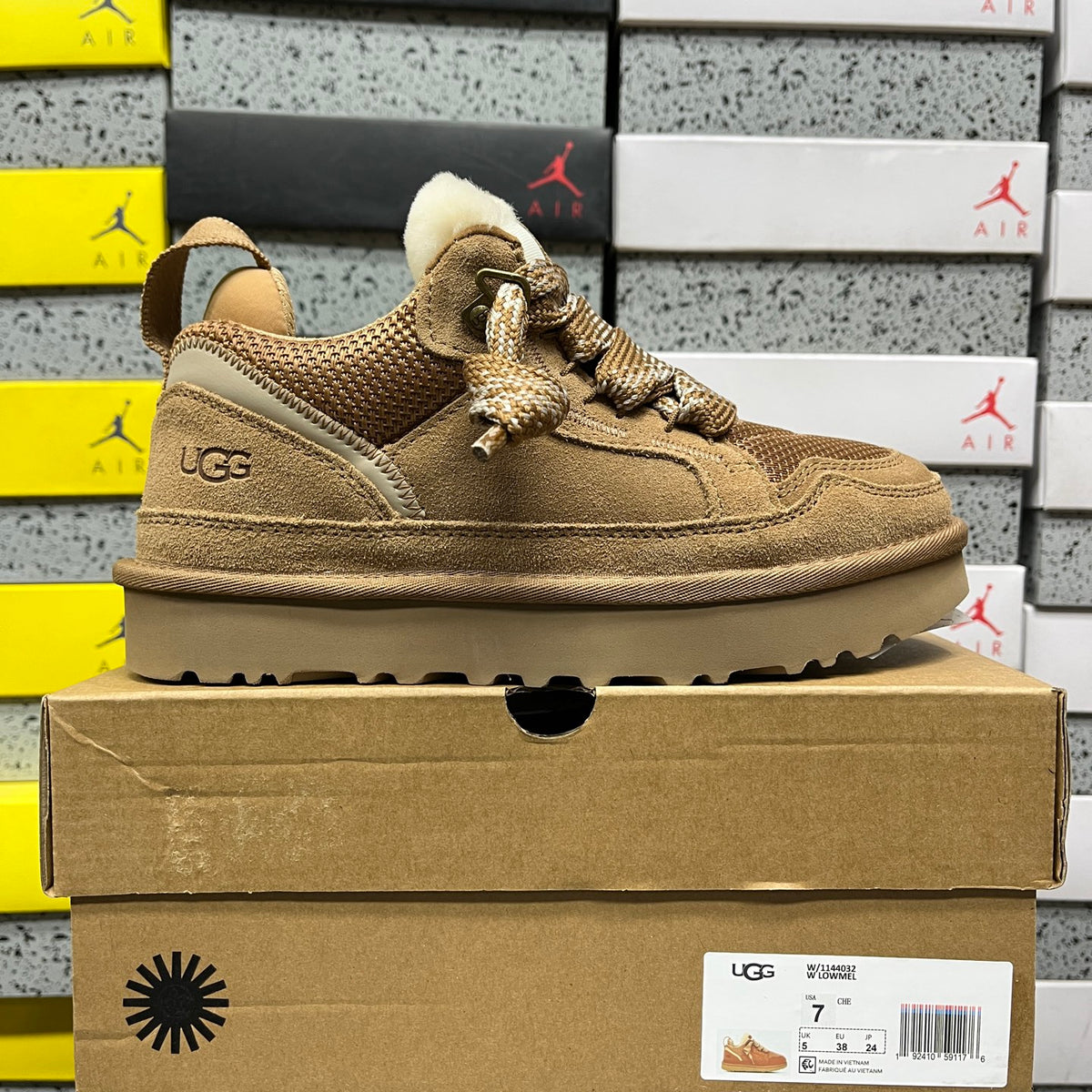 UGG Lowmel Chestnut Chunky Lace-Up Sneakers