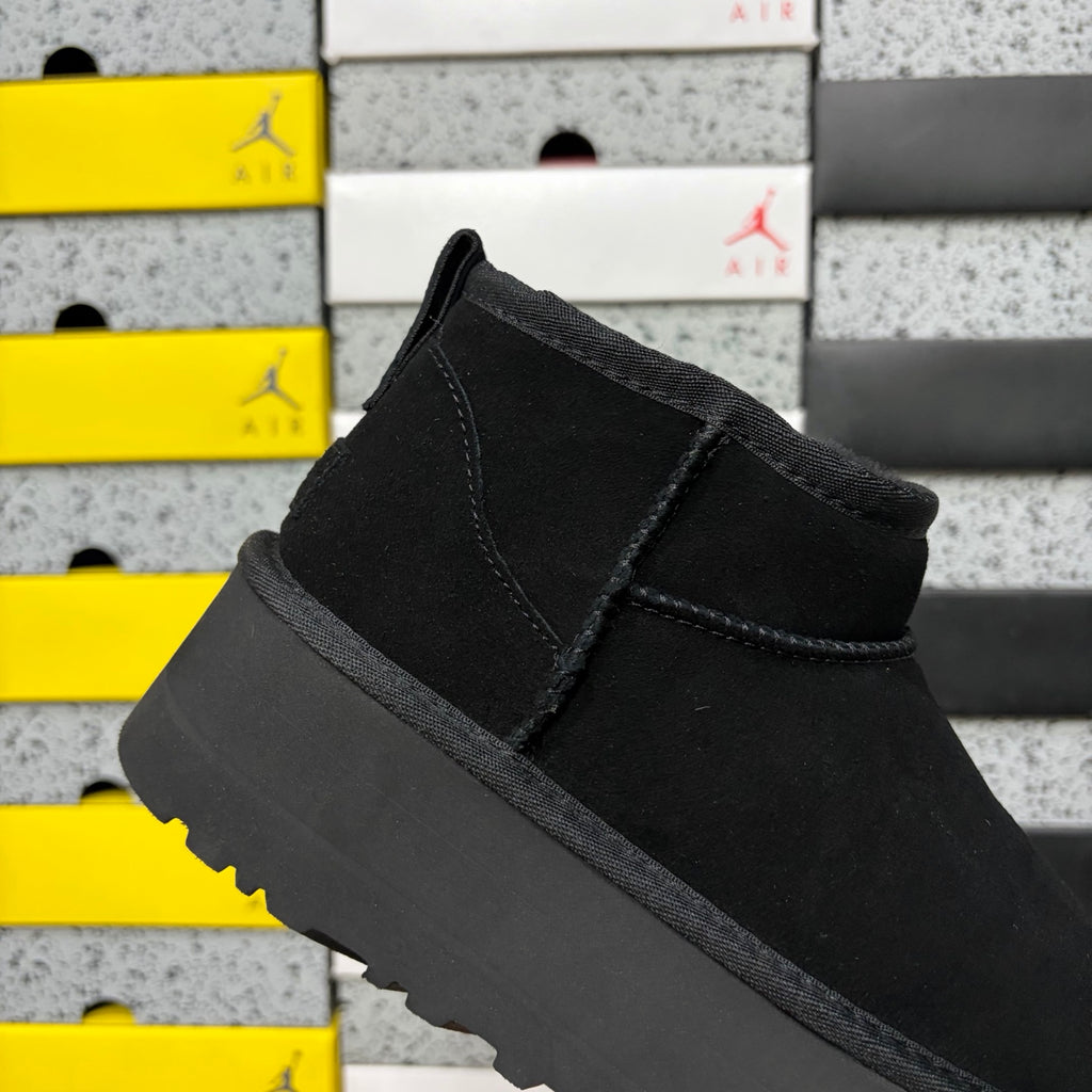 UGG Black Platform Ankle Boots – 5 cm Sole