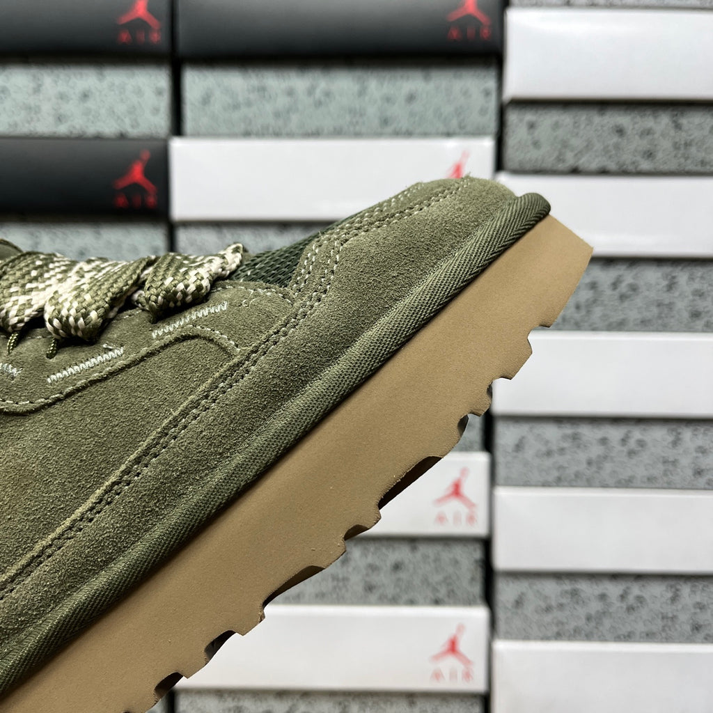 UGG Lowmel Moss Green Chunky Lace-Up Sneakers