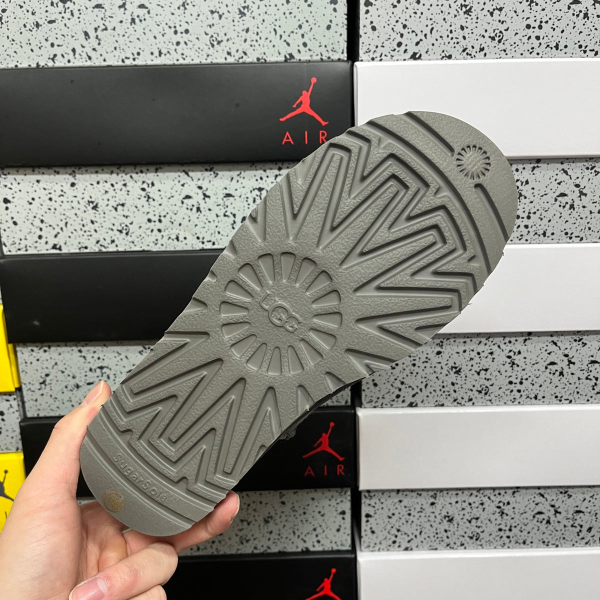 UGG Gray Ultra Mini Ankle Boots
