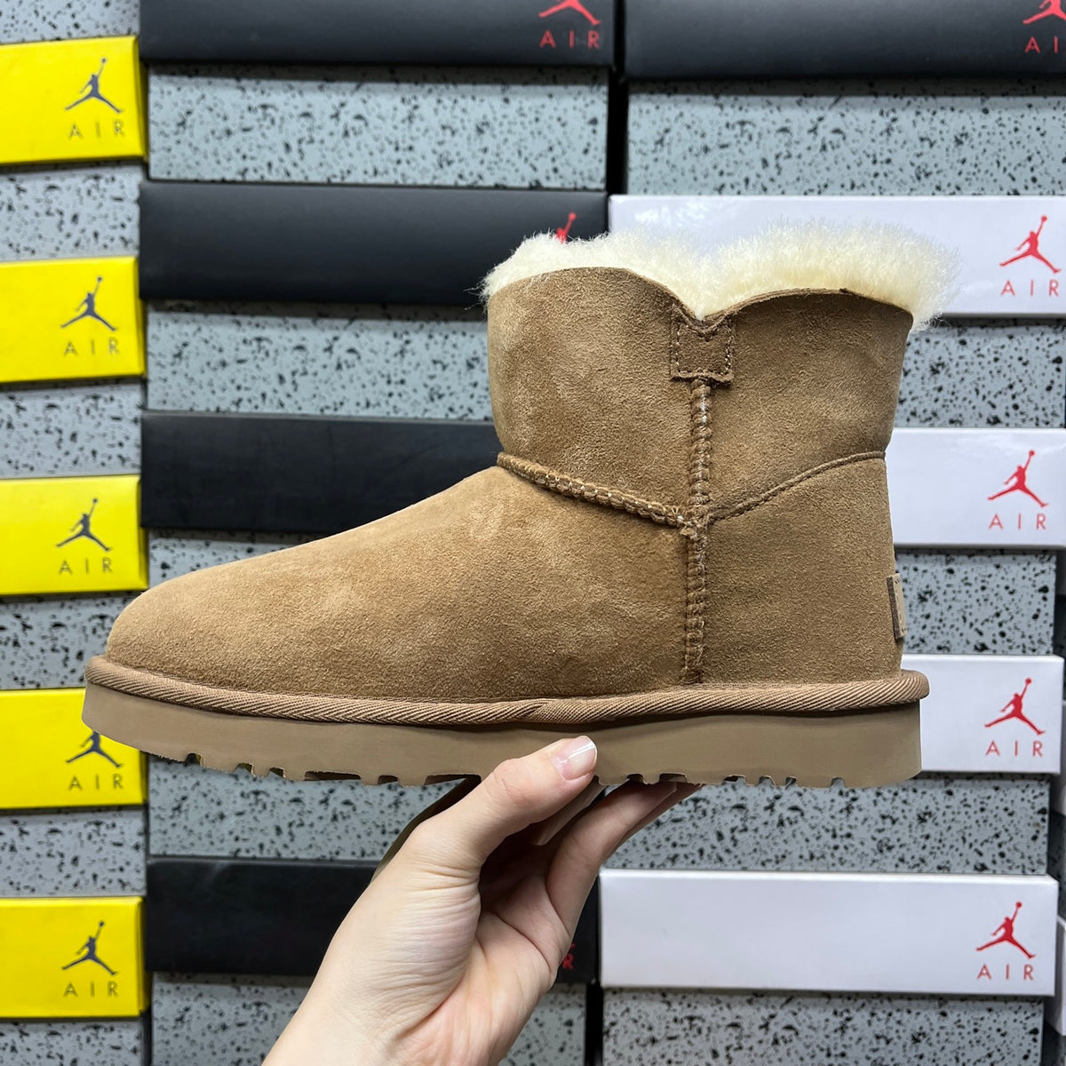 UGG Chestnut Mini Bailey Button II Ankle Boots
