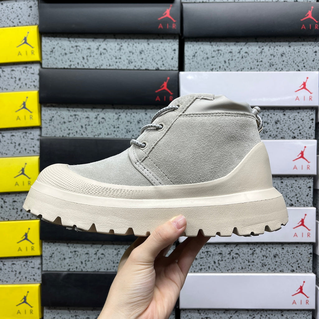 UGG Gray Neumel Lace-Up Chunky Sole Ankle Boots
