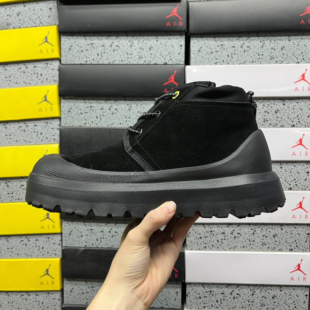 UGG Black Neumel Lace-Up Chunky Sole Ankle Boots