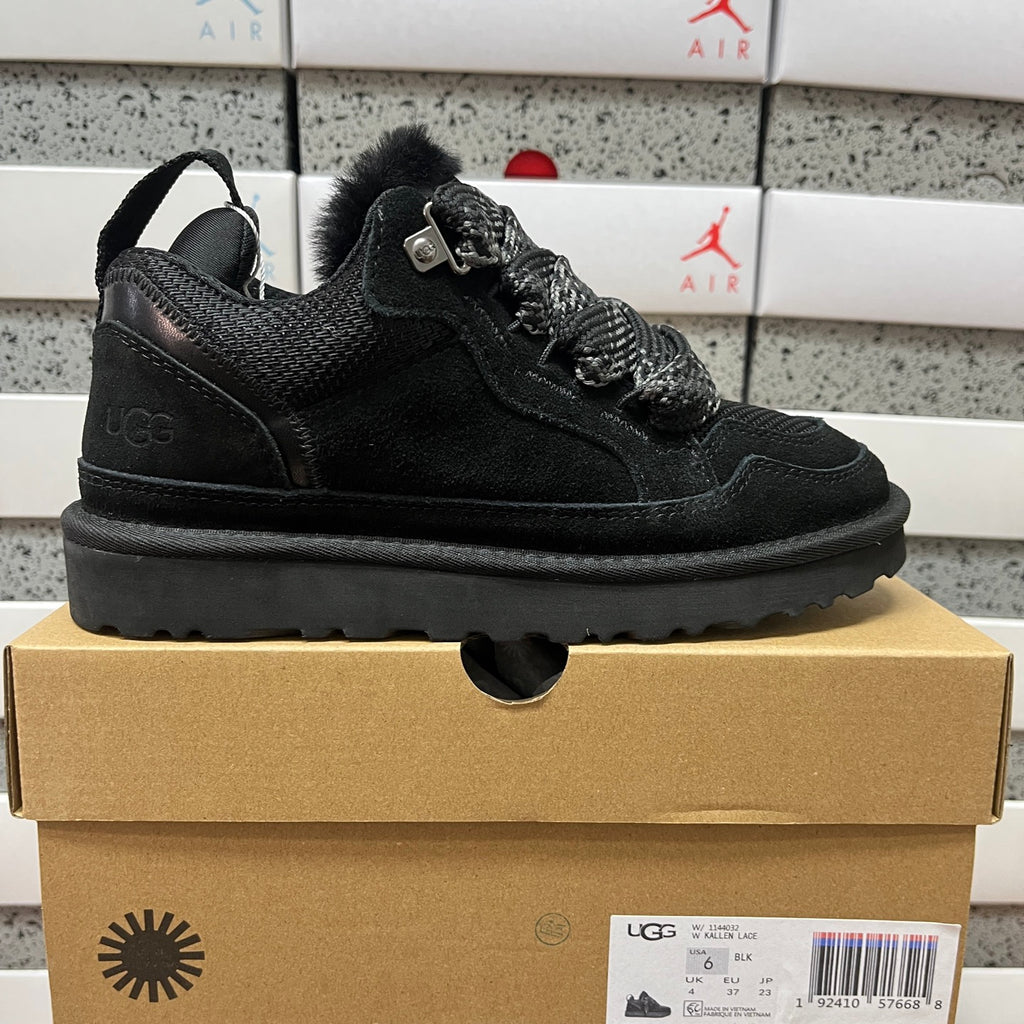 UGG Black Low-Top Sneakers with Oversized Patterned Laces