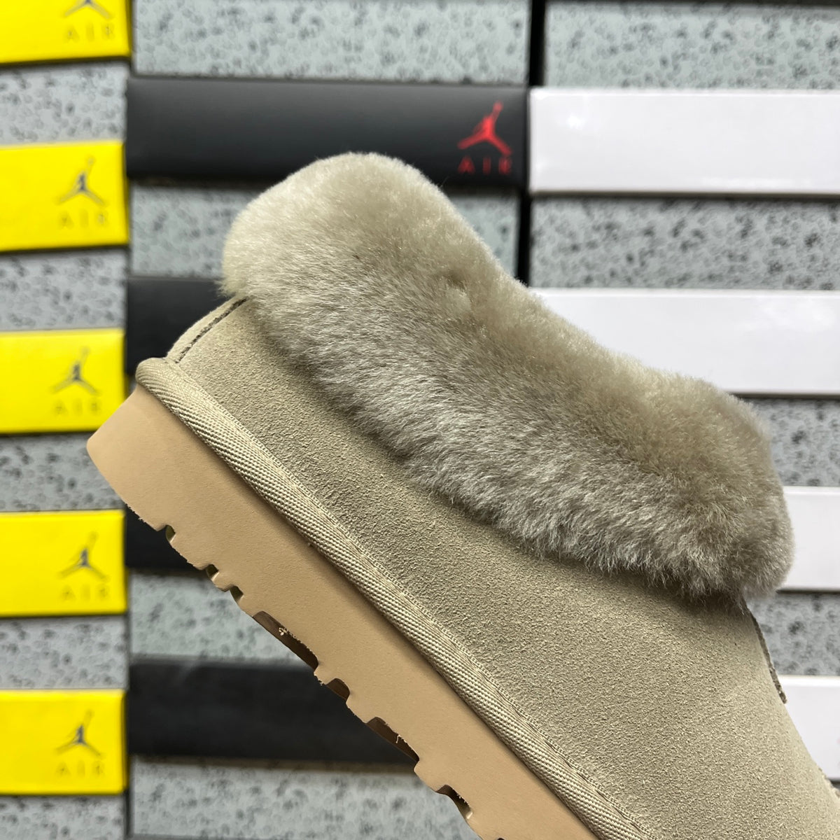 UGG Antelope Brown Slip-On Ankle Shoes with Plush Collar