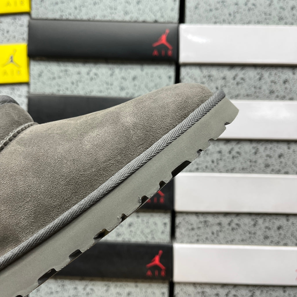 UGG Gray Ultra Mini Ankle Boots