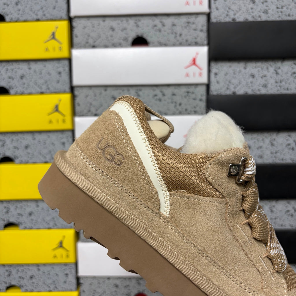 UGG Sand Low-Top Sneakers with Oversized Patterned Laces